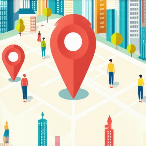 Illustration of AI-driven hyper-local marketing with personalized content and digital maps