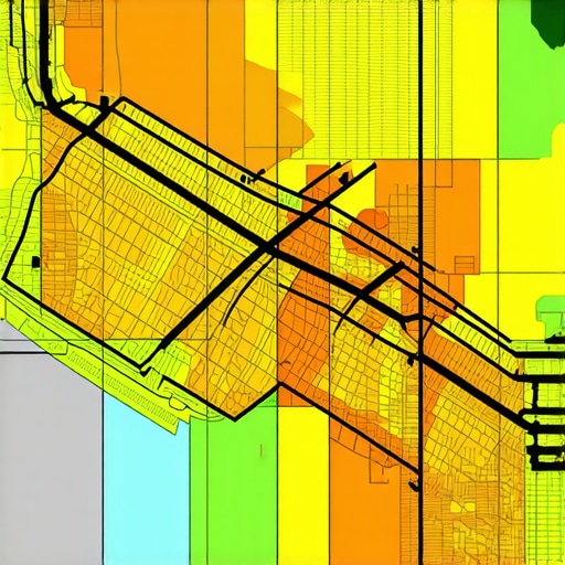 Heatmap illustrating customer density and movement in a city for local SEO