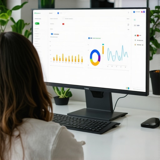 AI-Driven Local SEO Strategy Modern workspace with AI analyzing local SEO data