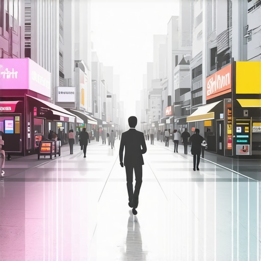 AR-enhanced local business marketing in 2025 Augmented reality cityscape highlighting local businesses and interactive maps