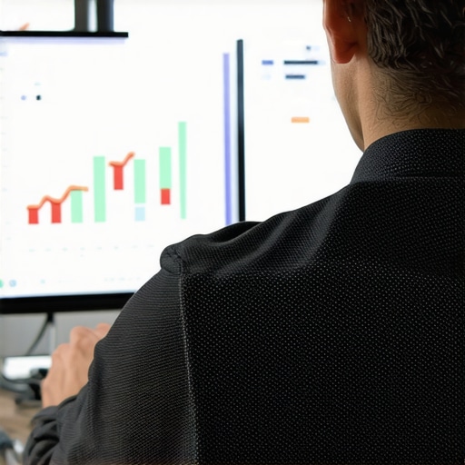 Analyzing Local SEO Data for Strategic Growth Business owner examining local search analytics on laptop