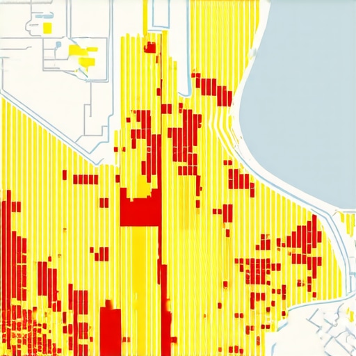 Map illustrating foot traffic patterns and demographic data for hyper-local targeting