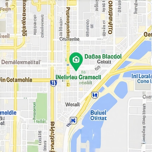 Map illustrating geospatial analytics used in local SEO proximity strategies