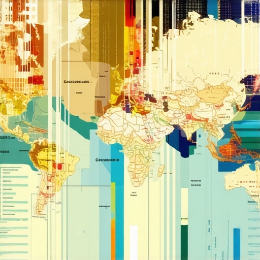 A futuristic map with digital overlays showing local search data, AR elements, and geographic analytics.