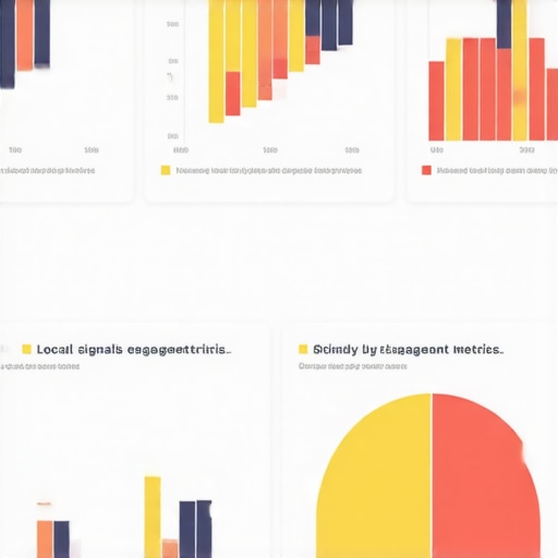 Screenshot of an advanced local SEO analytics dashboard highlighting proximity and engagement metrics