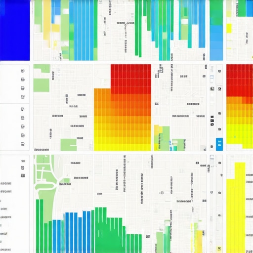 Screen displaying local SEO metrics, heatmaps, and geospatial analytics for hyper-local targeting