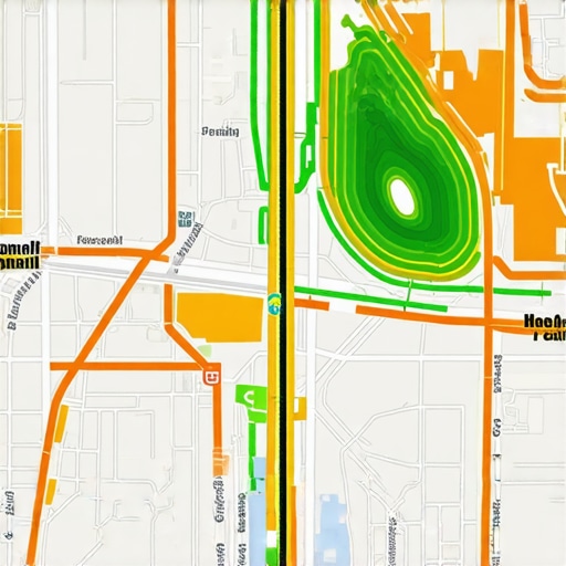 Advanced Spatial Analytics Visual Digital map illustrating spatial relationships and proximity analysis for local SEO