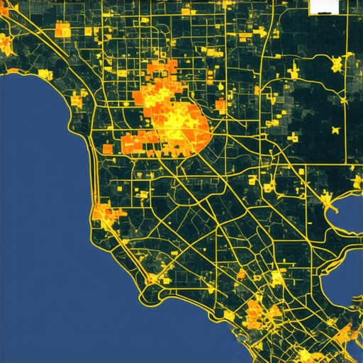 Advanced Spatial Analytics for Local SEO Map visualization with heatmaps highlighting business clusters and proximity patterns.