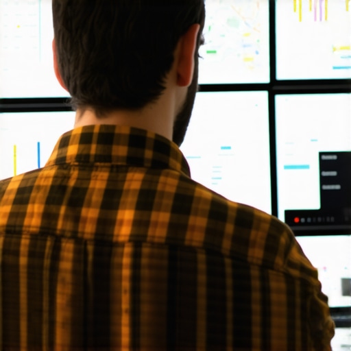 Analyzing Local SEO Data for 2025 Digital marketer reviewing Google Maps ranking factors and local SEO metrics on multiple computer screens.