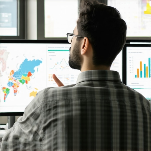 Analyzing Local SEO and Proximity Signals for Google Maps in 2025 Digital marketer reviewing local SEO metrics and proximity signals on a computer screen.
