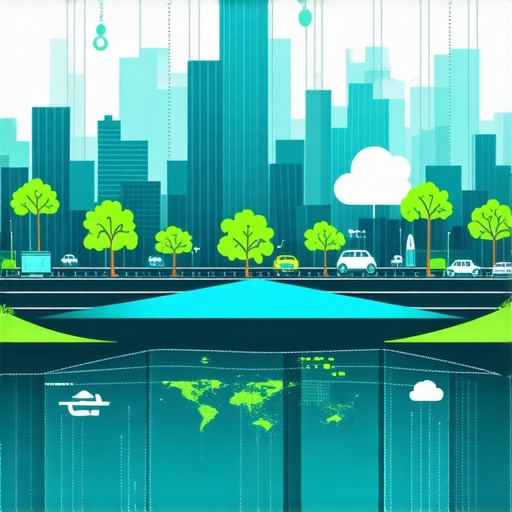 Infographic illustrating integration of real-time geospatial analytics, environmental context, and AI to optimize local search rankings.