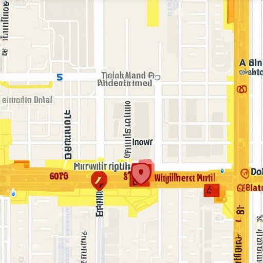 Real-Time Geospatial Data Visualization Map with live data overlays showing local activity hotspots.