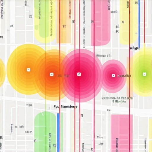 Spatial Clusters and Proximity Signals in Local SEO A colorful map showing business locations grouped closely together within a city.