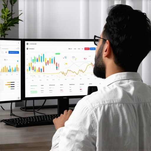 Analyzing Google Maps Data for Local SEO Success SEO analyst reviewing local SEO metrics on a digital dashboard.