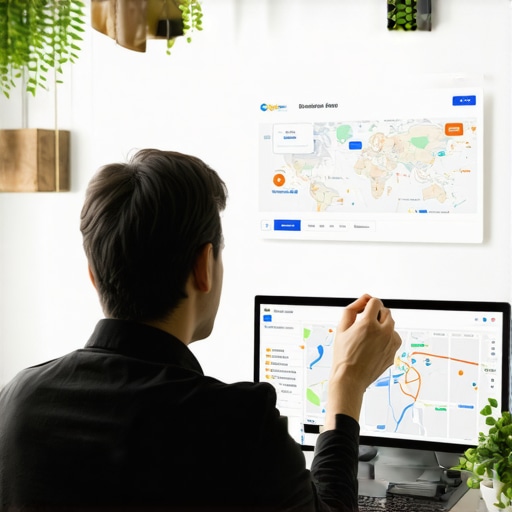 Business owner reviewing detailed local SEO performance metrics on a digital device