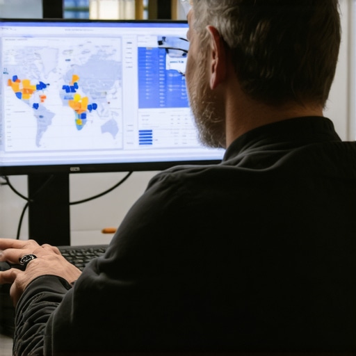 Business owner reviewing local SEO analytics on a computer