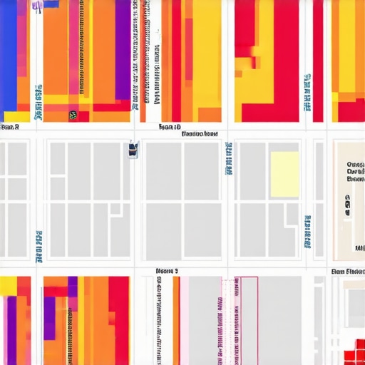 City map displaying competitor locations and customer flow patterns for strategic local SEO planning.