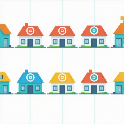 Hyper-Localized Content Strategies in Action Illustration of diverse neighborhood emphasizing local content and community engagement