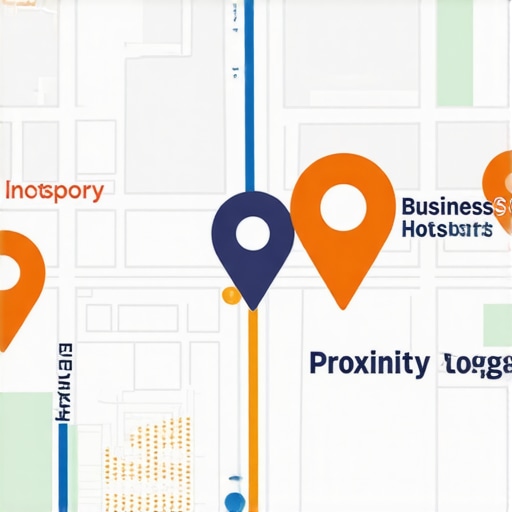 Local Business Engagement Map 2026 A map showing local business hotspots with icons representing customer engagement and proximity zones.