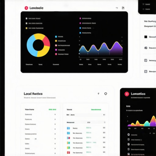 Local SEO Analytics Dashboard Analytics dashboard displaying local SEO metrics and data visualization.