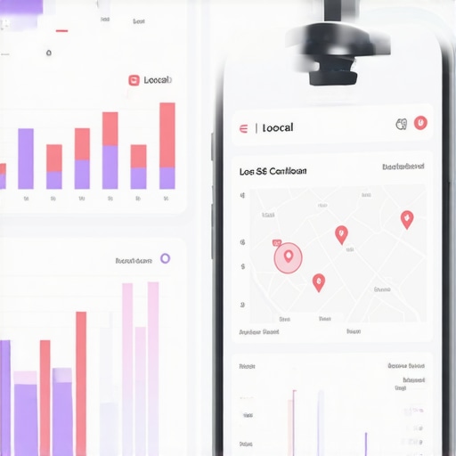 Person analyzing local SEO metrics on a smartphone
