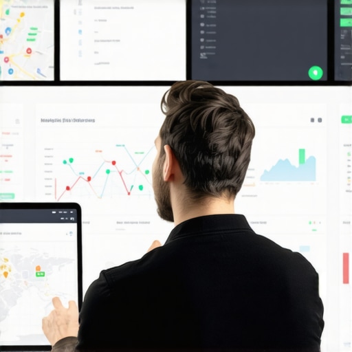 Navigating Local SEO Metrics Business owner reviewing local SEO performance on a digital dashboard