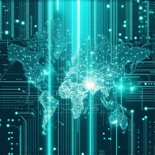 Next-Gen Local Search Dynamics Visualization A high-tech map overlay showing geospatial and behavioral signals impacting Google Maps ranking factors