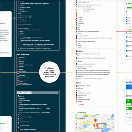 Infographic showing schema markup layers guiding search engines to local business relevance.