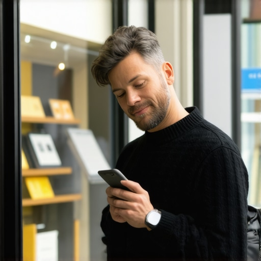 Business owner leveraging voice assistant for local SEO insights