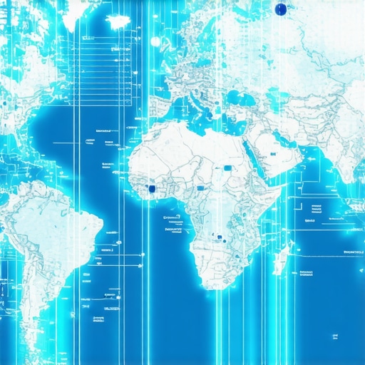Futuristic digital map demonstrating local search signals connected through AI interfaces.