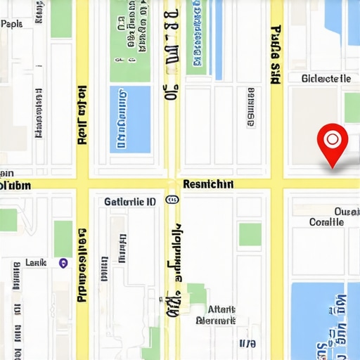 City map with digital signals and landmarks illustrating local SEO strategies