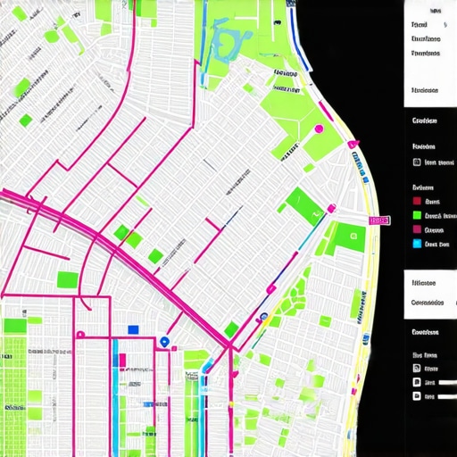Advanced geospatial mapping tools displaying urban analytics for local SEO