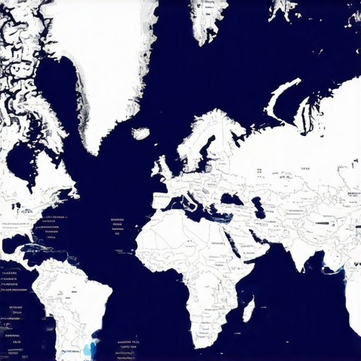 A digital map visualizing complex local search signals and behavioral analytics for SEO optimization.