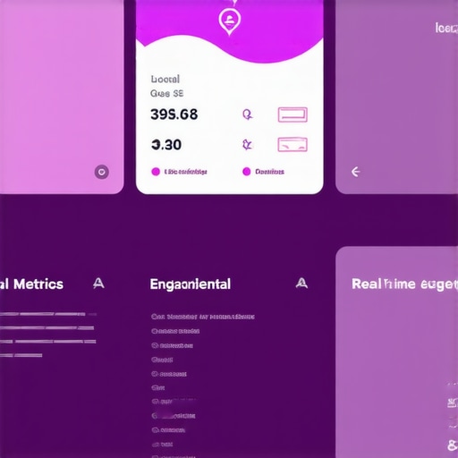 Local SEO Data Dashboard A comprehensive digital dashboard showing local SEO performance metrics and geospatial analytics.