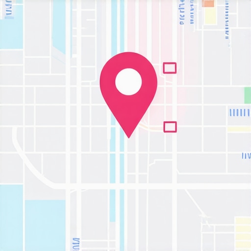 A high-tech digital map showcasing evolving local search signals and AI data analytics visualizations