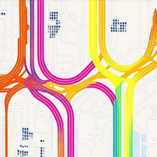 Infographic illustrating traffic, foot traffic, and sensor data influencing proximity-based Google Maps rankings.