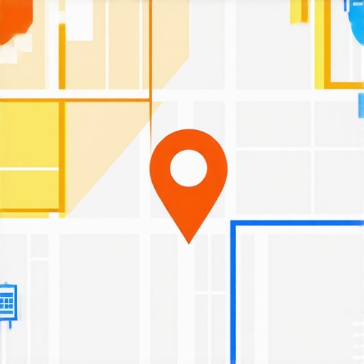 A high-tech map illustrating local SEO signals and consumer engagement zones.