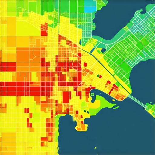 Heatmap visualization of foot traffic and demographic patterns for local SEO strategies.