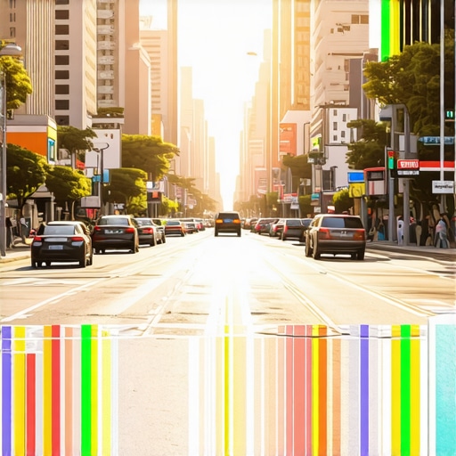 A heatmap visualization of foot traffic and proximity zones in a city for local SEO strategy