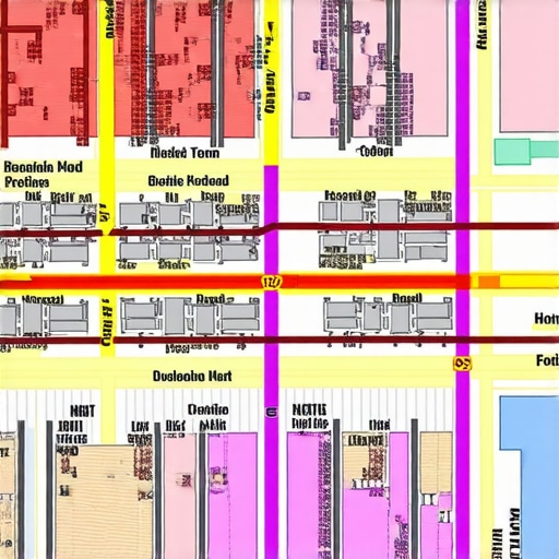 Micro-Geospatial Mapping for Local SEO Excellence Detailed street map illustrating micro-neighborhoods with overlays of foot traffic and geospatial data.