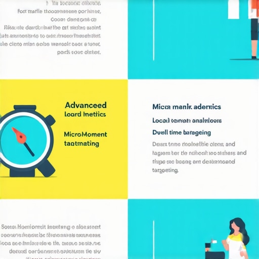 Infographic of advanced local search metrics including foot traffic analysis and micro-moments