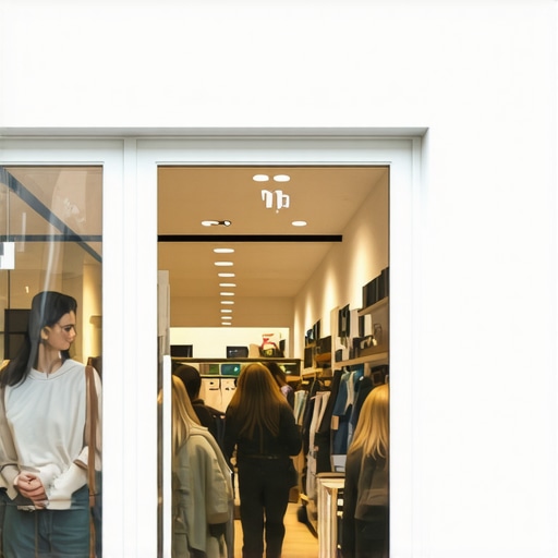 Enhancing Local SEO with Behavioral Psychology Digital overlay on storefront displaying social proof and user engagement data