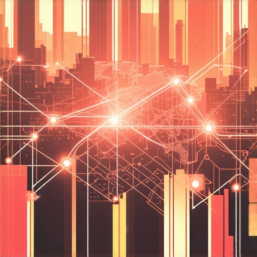 Dynamic city map illustrating real-time data flow and consumer engagement signals in local search