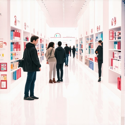IoT Sensors in Retail for Local SEO Retail store equipped with IoT sensors collecting foot traffic and engagement data