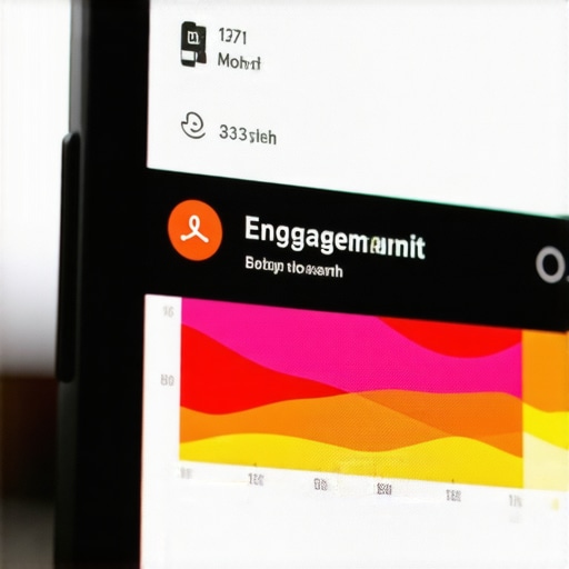 Smartphone showing local search analytics dashboard with heatmaps and engagement metrics.